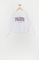 Girls Paris Embroidered Fleece Sweatshirt