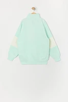 Girls Graphic Fleece Half Zip Sweatshirt