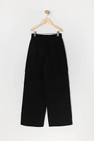 Girls Fleece Wide Leg Cargo Pant