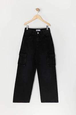 Girls Wide Leg Cargo Jean