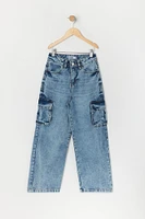 Girls Wide Leg Cargo Jean