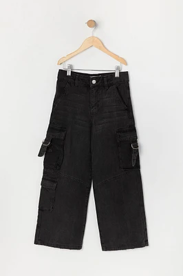 Girls Wide Leg Cargo Jean