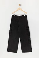 Girls Wide Leg Cargo Jean