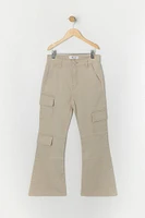 Pantalon cargo à jambe évasée pour fille