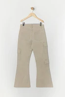 Pantalon cargo à jambe évasée pour fille