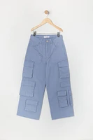 Pantalon cargo Ã  jambe droite avec six poches pour fille