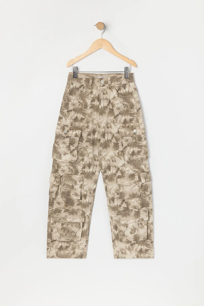 Pantalon cargo à jambe droite avec huit poches pour fille