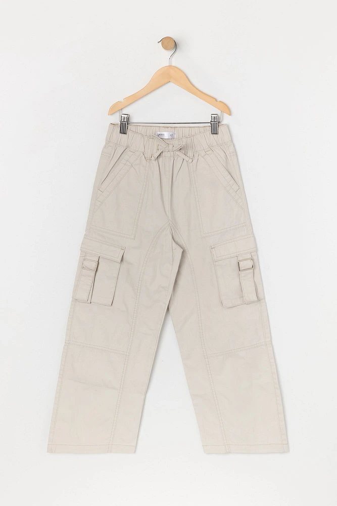 Pantalon cargo à jambe droite pour fille