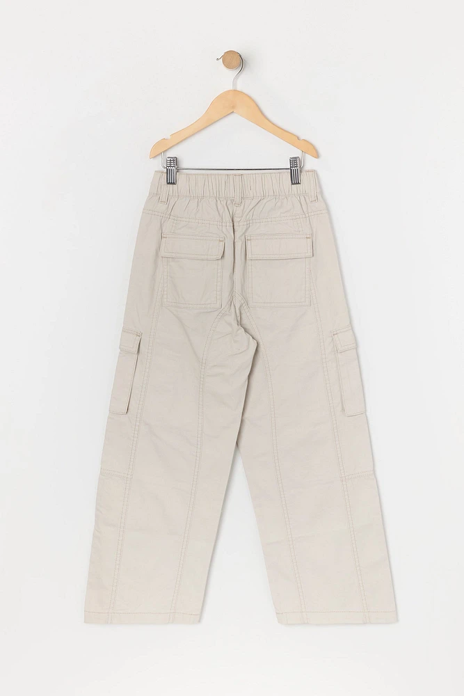 Pantalon cargo Ã  jambe droite pour fille