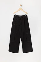 Girls Multi Pocket Wide Leg Cargo Pant