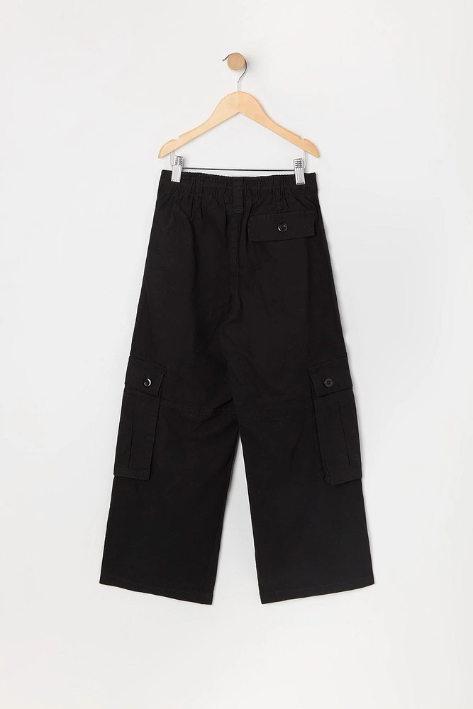 Girls Multi Pocket Wide Leg Cargo Pant