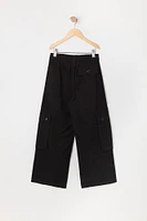 Girls Multi Pocket Wide Leg Cargo Pant