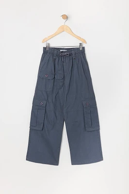 Pantalon cargo à jambe large avec poches multiples pour fille