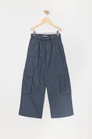 Pantalon cargo Ã  jambe large avec poches multiples pour fille