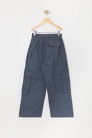 Pantalon cargo à jambe large avec poches multiples pour fille