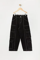 Girls Multi Pocket Wide Leg Cargo Pant