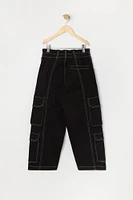 Girls Multi Pocket Wide Leg Cargo Pant