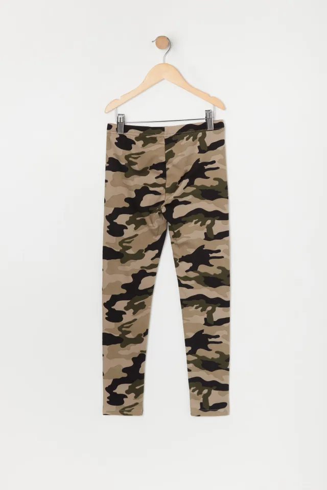 Urban Kids Girls Soft Camo Print Fleece Legging