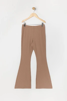 Pantalon côtelé à jambe évasée pour fille