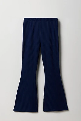 Legging côtelé à jambe évasée pour fille