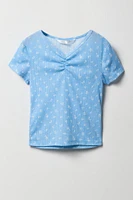 Ensemble pyjama avec t-shirt et pantalon en pointelle pour fille