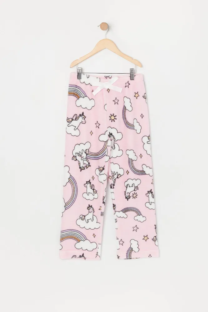 Girls Panda Print Plush Pajama Pant – Urban Planet