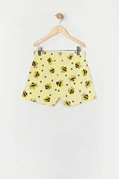 Girls Bee Kind Graphic T-Shirt and Short 2 Piece Pajama Set