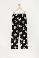 Girls Printed Plush Pajama Pant