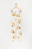 Girls Printed Plush Pajama Jogger