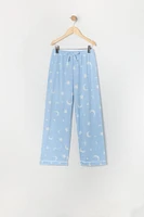 Ensemble pyjama avec haut boutonné et pantalon imprimé pour fille