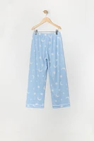 Ensemble pyjama avec haut boutonné et pantalon imprimé pour fille