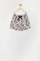 Ensemble pyjama avec t-shirt à imprimé Cupcake Kitty et short en peluche pour fille