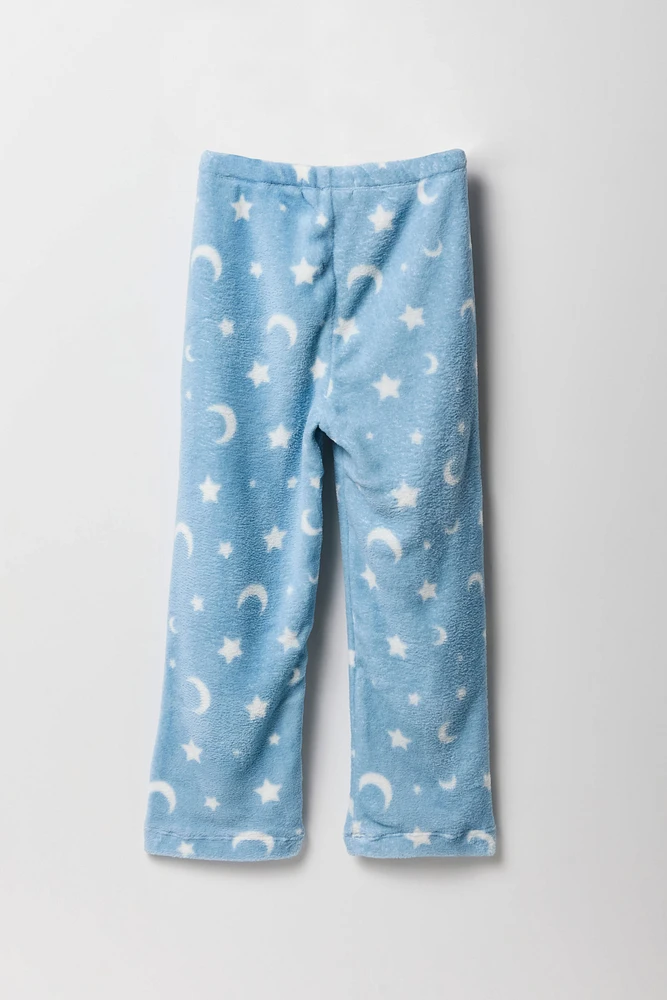 Girls Printed Plush Pajama Pant