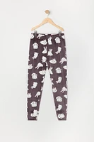 Girls Printed Velour Pajama Jogger