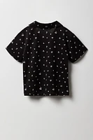 Girls Button-Up Top & Short 2 Piece Pajama Set