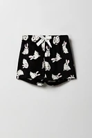 Girls Graphic T-Shirt & Plush Short 2 Piece Pajama Set