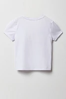 Ensemble pyjama avec t-shirt imprimé et short en peluche pour fille