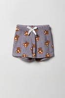 Ensemble pyjama avec t-shirt imprimé et short en peluche pour fille