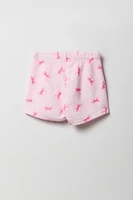 Ensemble pyjama avec t-shirt imprimé et short en peluche pour fille