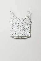 Ensemble pyjama avec débardeur et short en tricot de pointelle pour fille