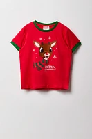 Ensemble pyjama avec t-shirt et jogger à imprimé Rudolph pour fille