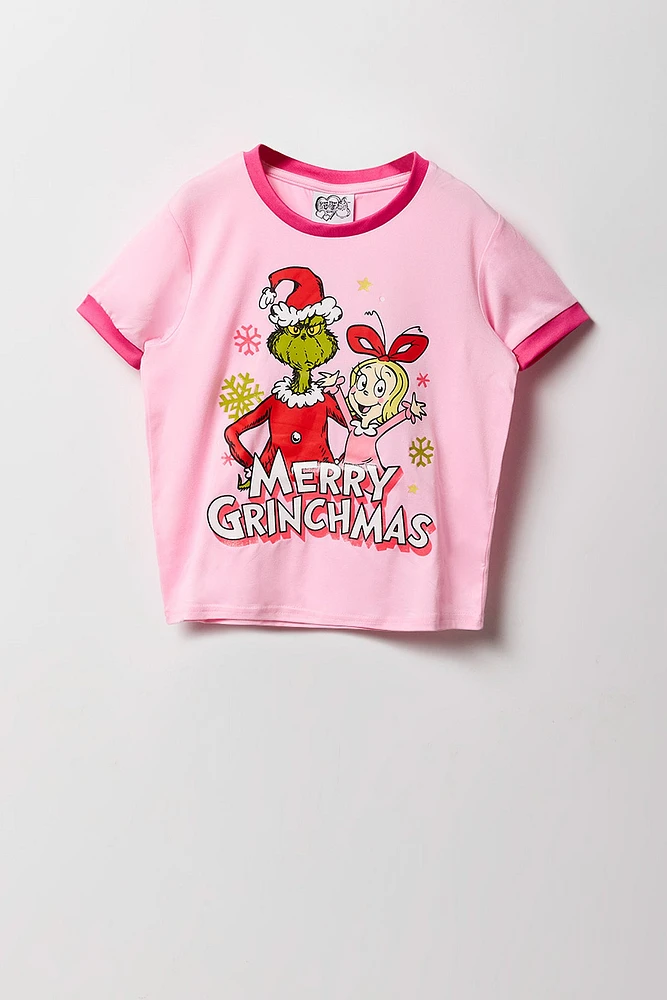 Ensemble pyjama avec t-shirt et jogger à imprimé Grinch & Cindy Lou pour fille