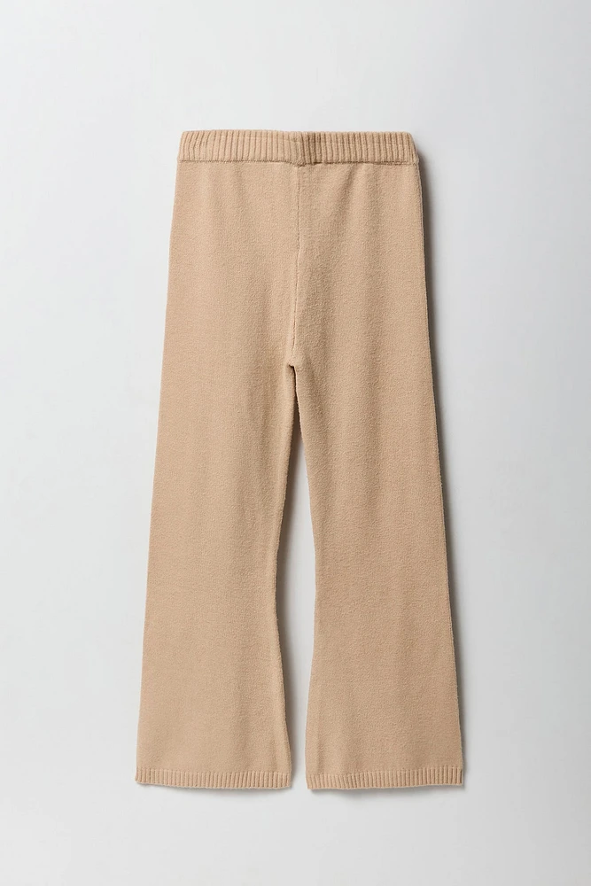 Pantalon Ã  jambe Ã©vasÃ©e en tricot pour fille