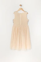 Robe avec tulle et paillettes pour fille