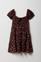 Girls Floral Smocked Tiered Dress