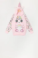 Girls Unicorn Character Hoodie