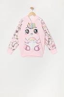 Girls Unicorn Character Hoodie