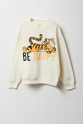 Girls Be Happy Tigger Graphic Sweatshirt