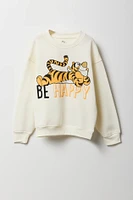 Girls Be Happy Tigger Graphic Sweatshirt