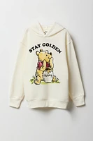 Haut Ã  capuchon avec imprimÃ© Pooh Stay Golden pour fille